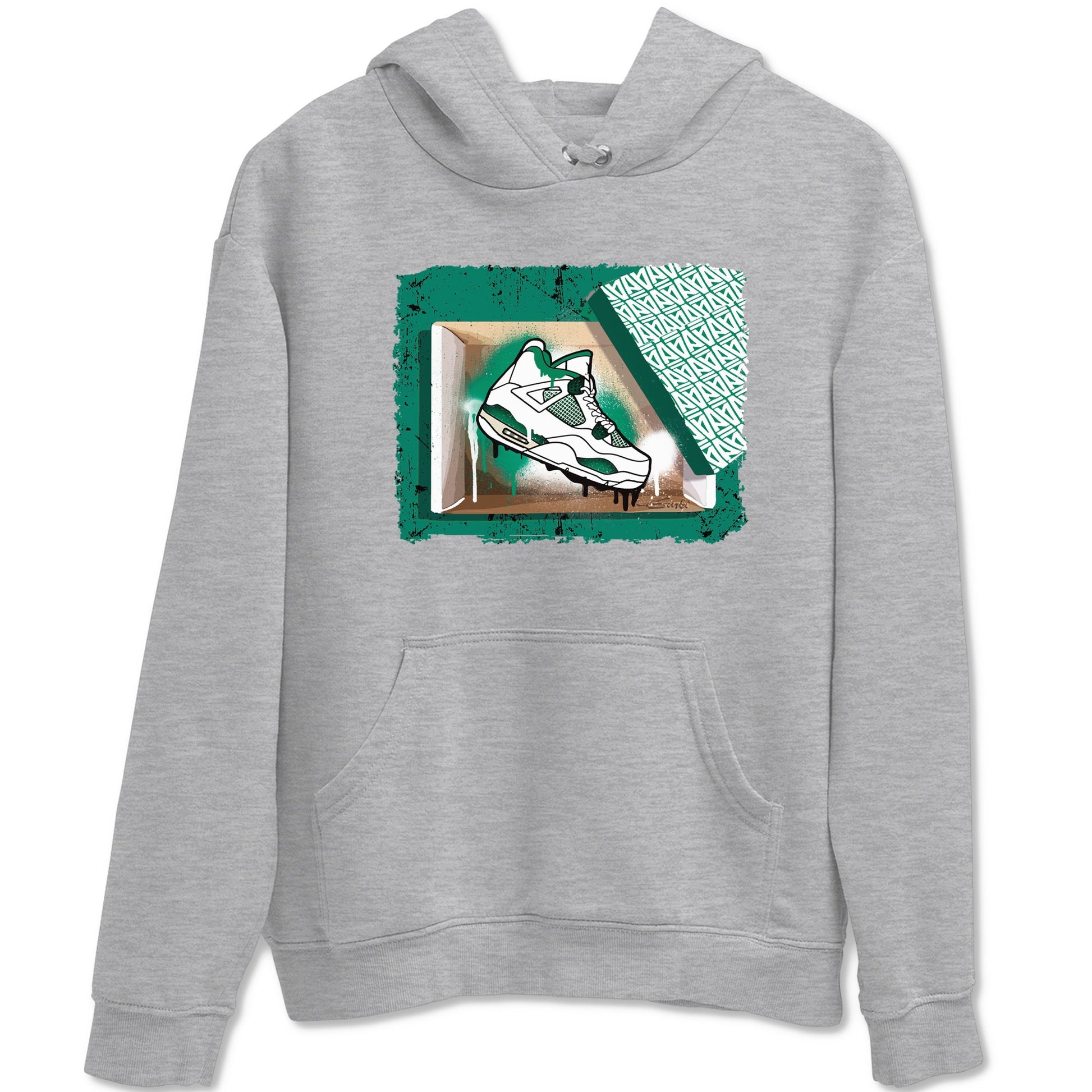 4s Oxidized Green shirts to match jordans New Kicks sneaker match tees Air Jordan 4 Oxidized Green SNRT Sneaker Tees streetwear brand Heather Grey 2 unisex cotton tee