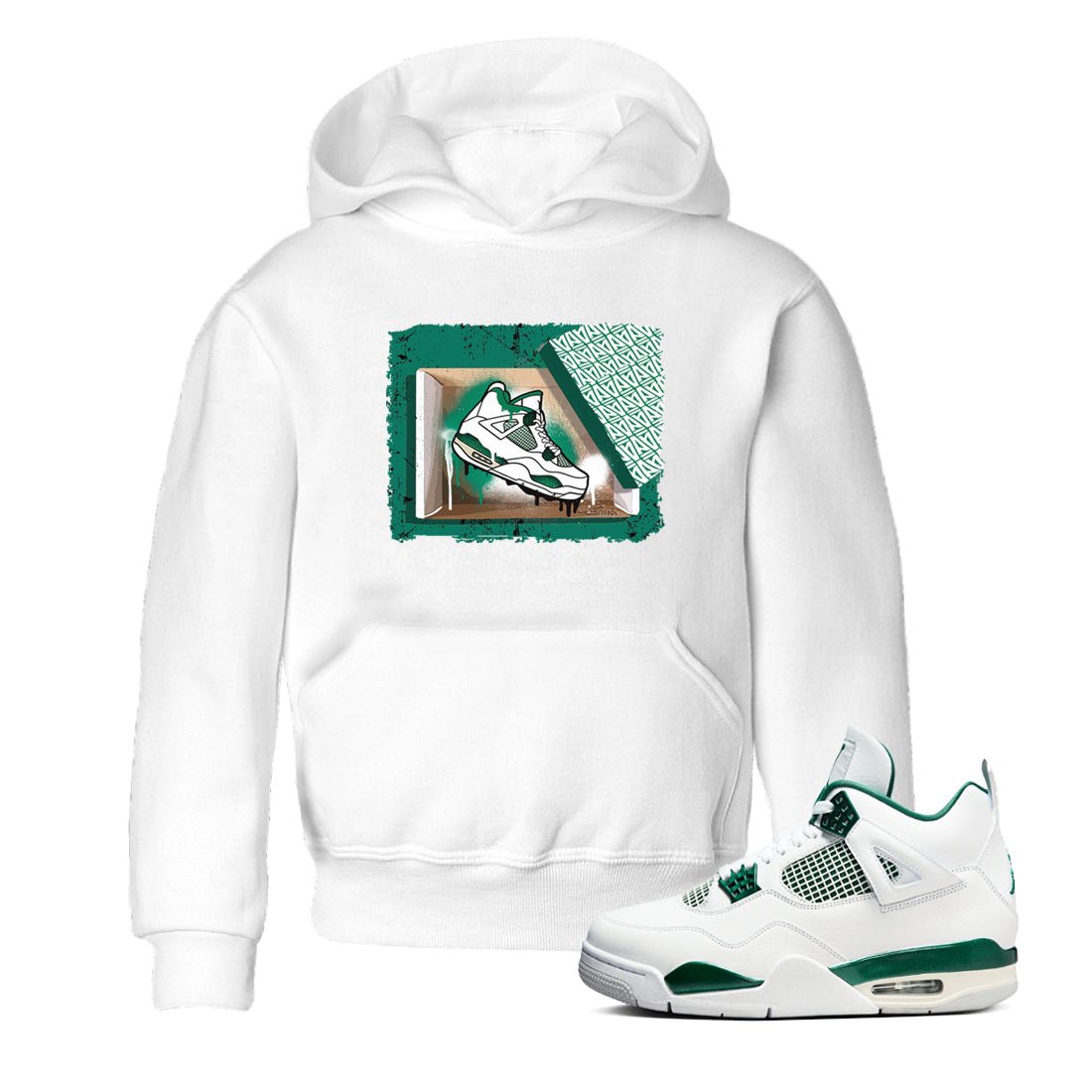 4s Oxidized Green shirts to match jordans New Kicks sneaker match tees Air Jordan 4 Oxidized Green SNRT Sneaker Tees streetwear brand Baby and Youth White 1 cotton tee