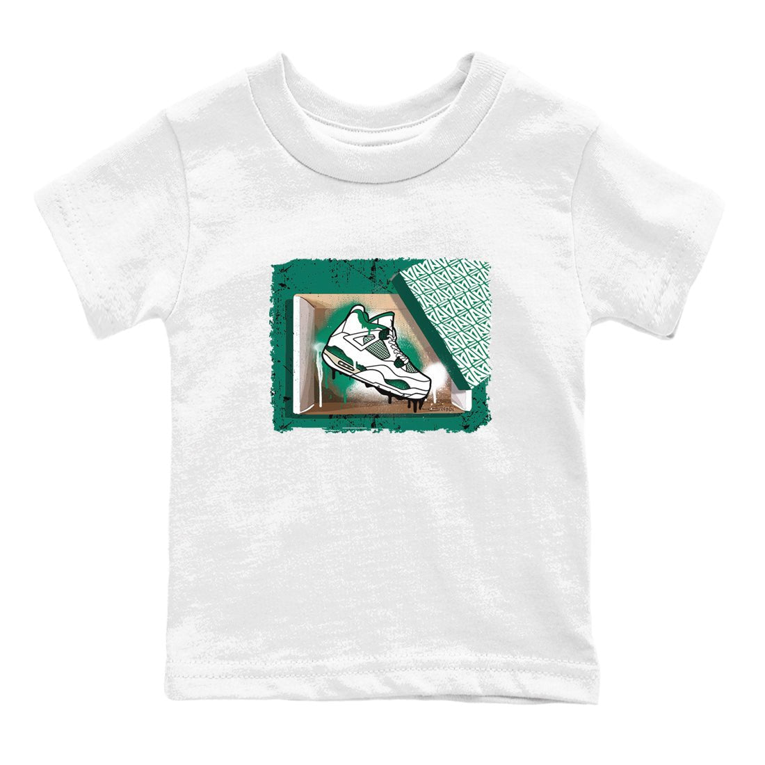 4s Oxidized Green shirts to match jordans New Kicks sneaker match tees Air Jordan 4 Oxidized Green SNRT Sneaker Tees streetwear brand Baby and Youth White 2 cotton tee