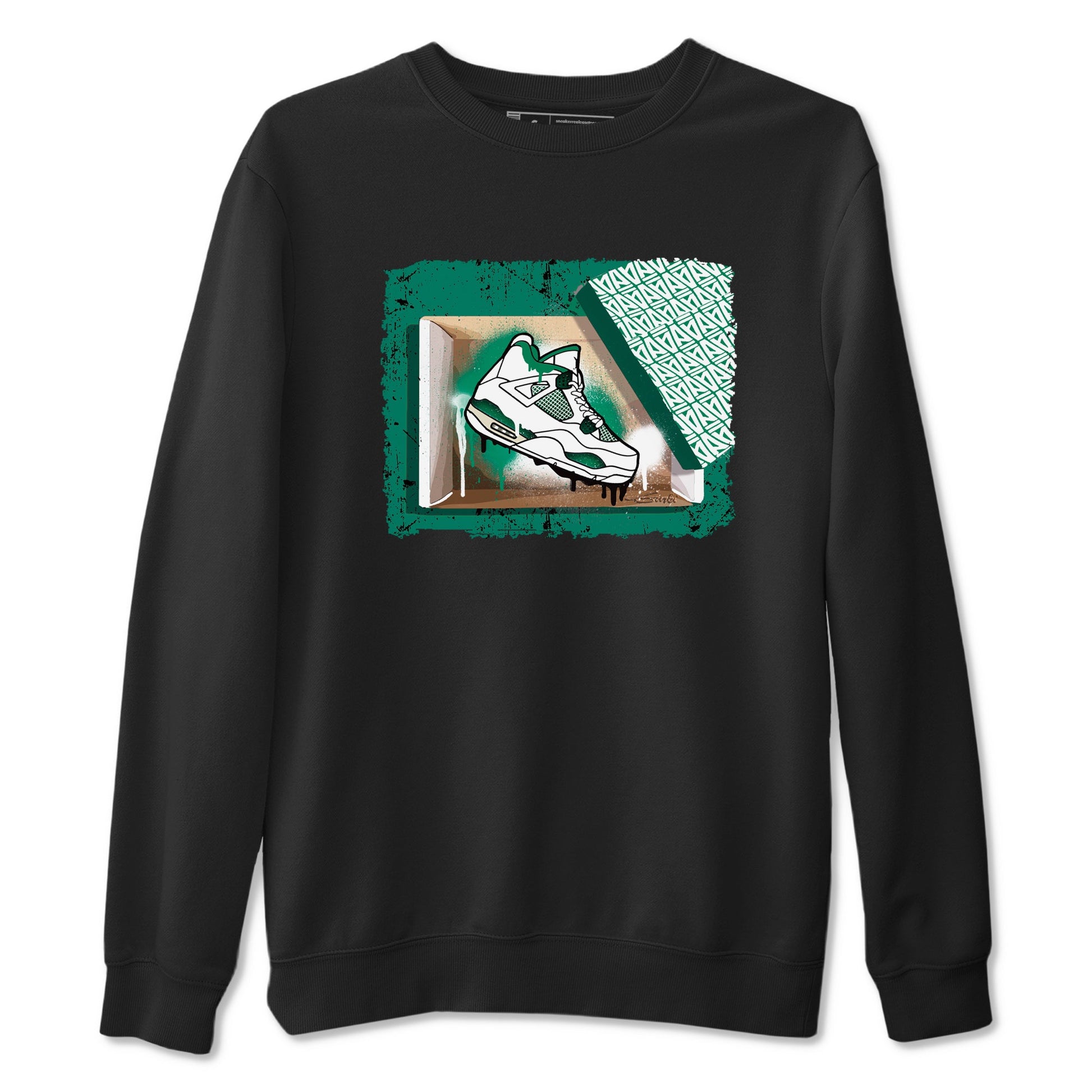 4s Oxidized Green shirts to match jordans New Kicks sneaker match tees Air Jordan 4 Oxidized Green SNRT Sneaker Tees streetwear brand Black 2 unisex cotton tee