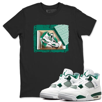 4s Oxidized Green shirts to match jordans New Kicks sneaker match tees Air Jordan 4 Oxidized Green SNRT Sneaker Tees streetwear brand Black 1 unisex cotton tee