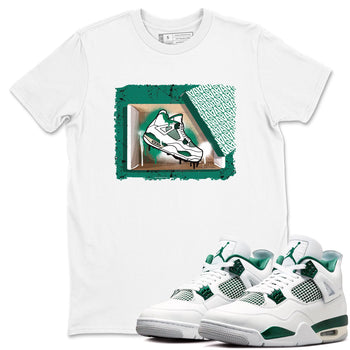 4s Oxidized Green shirts to match jordans New Kicks sneaker match tees Air Jordan 4 Oxidized Green SNRT Sneaker Tees streetwear brand White 1 unisex cotton tee