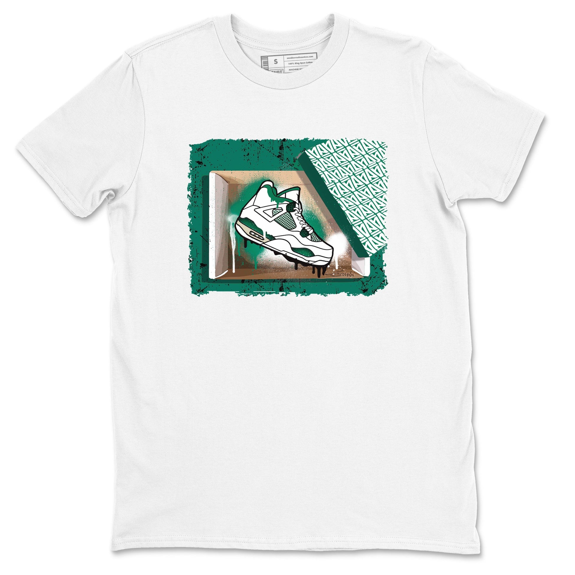4s Oxidized Green shirts to match jordans New Kicks sneaker match tees Air Jordan 4 Oxidized Green SNRT Sneaker Tees streetwear brand White 2 unisex cotton tee