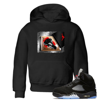 AJ5 Reimagined shirts to match jordans New Kicks best t shirts to wear with jordans Air Jordan 5 Retro OG Reimagined match shoes to clothes SNRT Sneaker Tees Youth Baby Black 1 tee