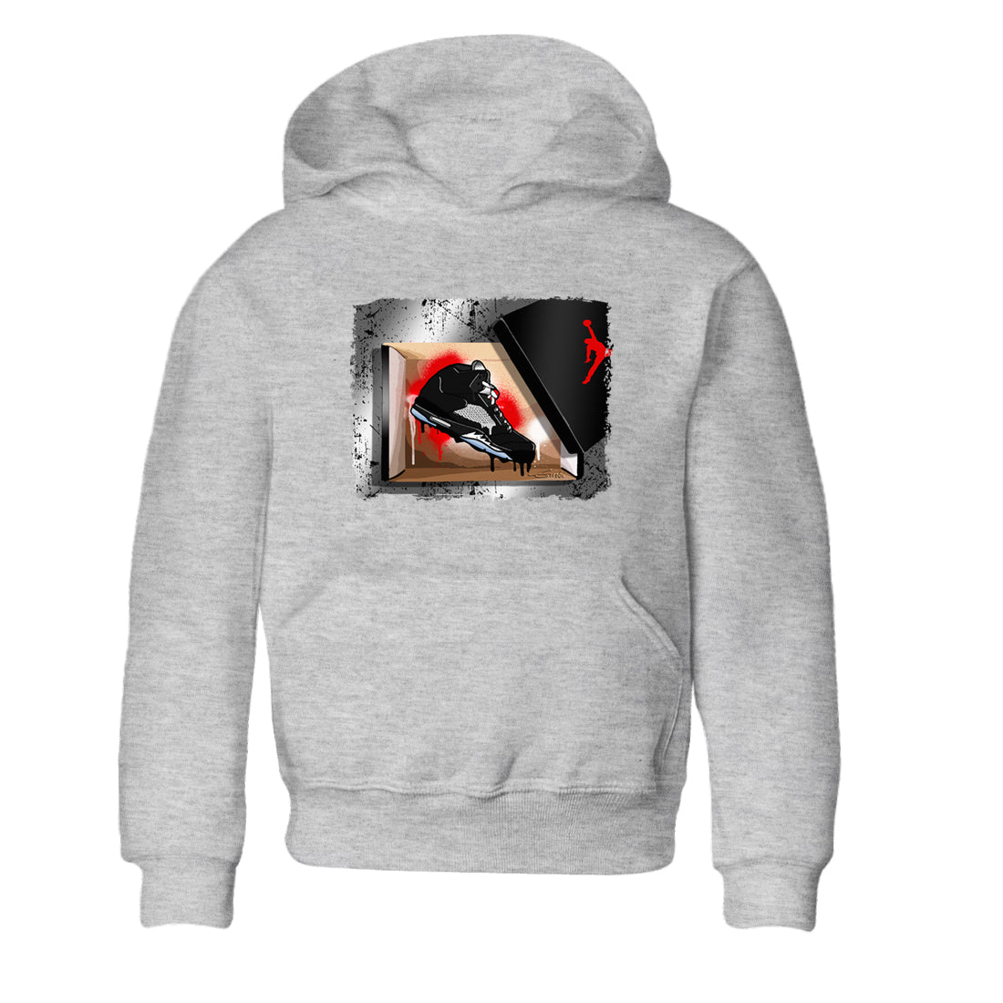 AJ5 Reimagined shirts to match jordans New Kicks best t shirts to wear with jordans Air Jordan 5 Retro OG Reimagined match shoes to clothes SNRT Sneaker Tees Youth Baby Heather Grey 2 tee