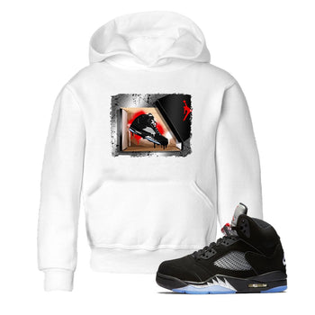 AJ5 Reimagined shirts to match jordans New Kicks best t shirts to wear with jordans Air Jordan 5 Retro OG Reimagined match shoes to clothes SNRT Sneaker Tees Youth Baby White 1 tee