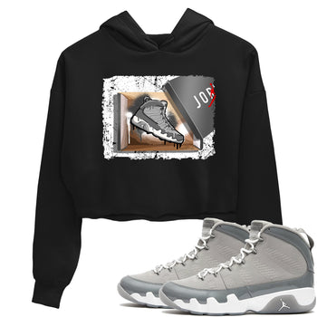 AJ 9 Cool Grey shirts to match jordans New Kicks best t shirts to wear with jordans Air Jordan 9 Retro Cool Grey match shoes to clothes SNRT Sneaker Tees unisex cotton Black 1 crop tee