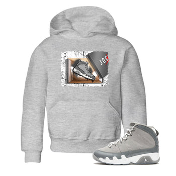 AJ 9 Cool Grey shirts to match jordans New Kicks best t shirts to wear with jordans Air Jordan 9 Retro Cool Grey match shoes to clothes SNRT Sneaker Tees Youth Baby Heather Grey 1 tee
