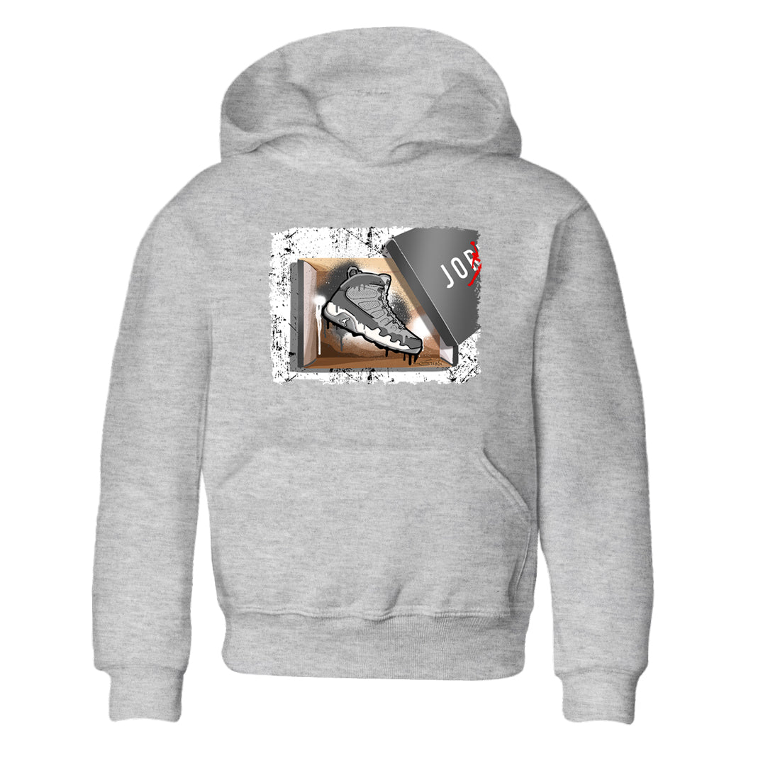 AJ 9 Cool Grey shirts to match jordans New Kicks best t shirts to wear with jordans Air Jordan 9 Retro Cool Grey match shoes to clothes SNRT Sneaker Tees Youth Baby Heather Grey 2 tee