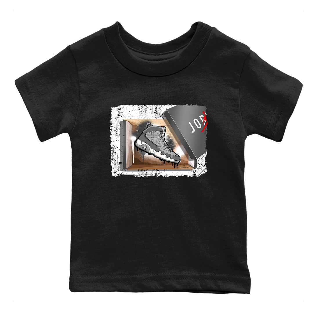 AJ 9 Cool Grey shirts to match jordans New Kicks best t shirts to wear with jordans Air Jordan 9 Retro Cool Grey match shoes to clothes SNRT Sneaker Tees Youth Baby Black 2 tee