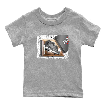 AJ 9 Cool Grey shirts to match jordans New Kicks best t shirts to wear with jordans Air Jordan 9 Retro Cool Grey match shoes to clothes SNRT Sneaker Tees Youth Baby Heather Grey 2 tee