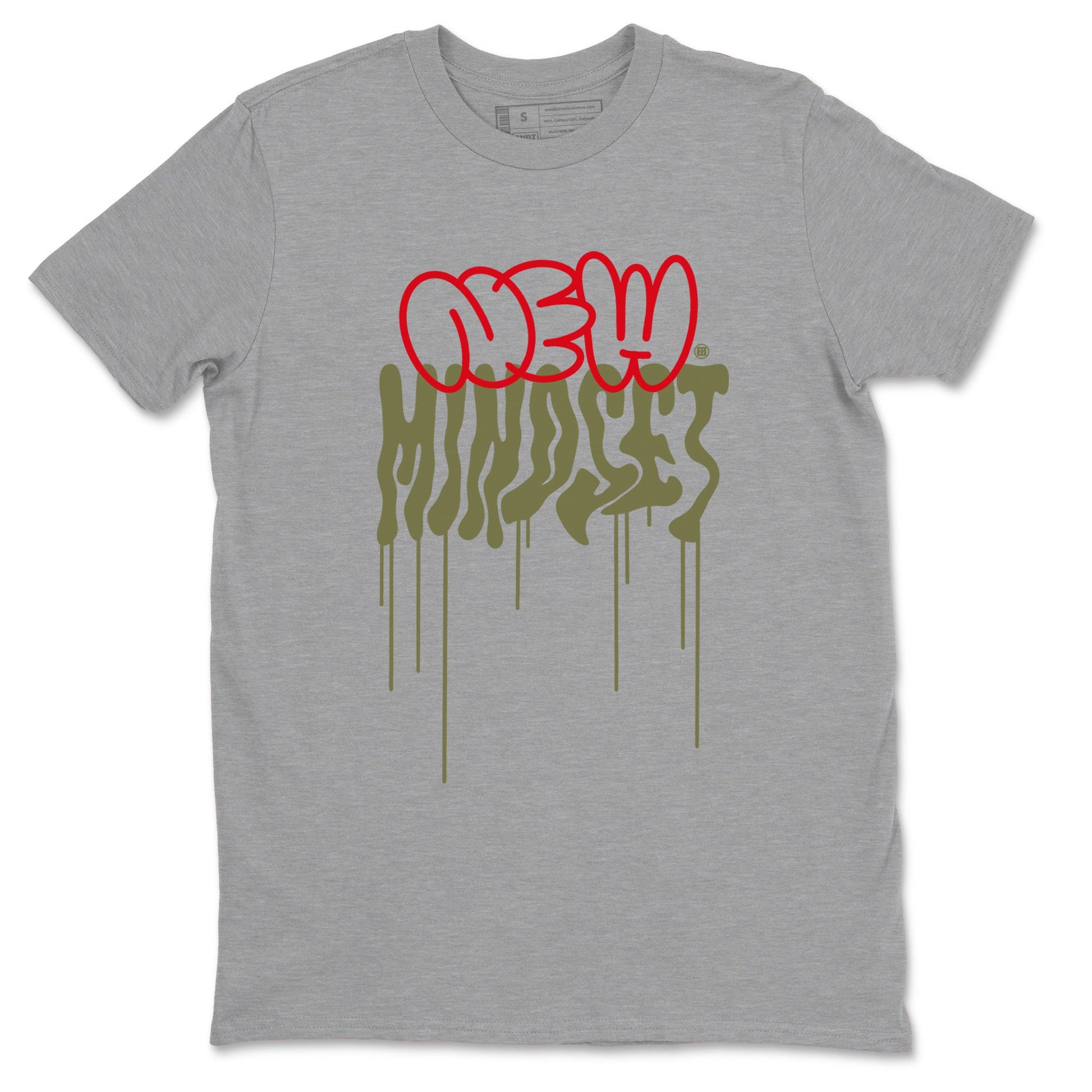 Air Jordan 1 Low Travis Scott Medium Olive shirts to match jordans New Mindset sneaker match tees Air Jordan 1 Travis Scott Medium Olive Sneaker Shirts SNRT Sneaker Tees streetwear brand Heather Grey 2 unisex cotton tee