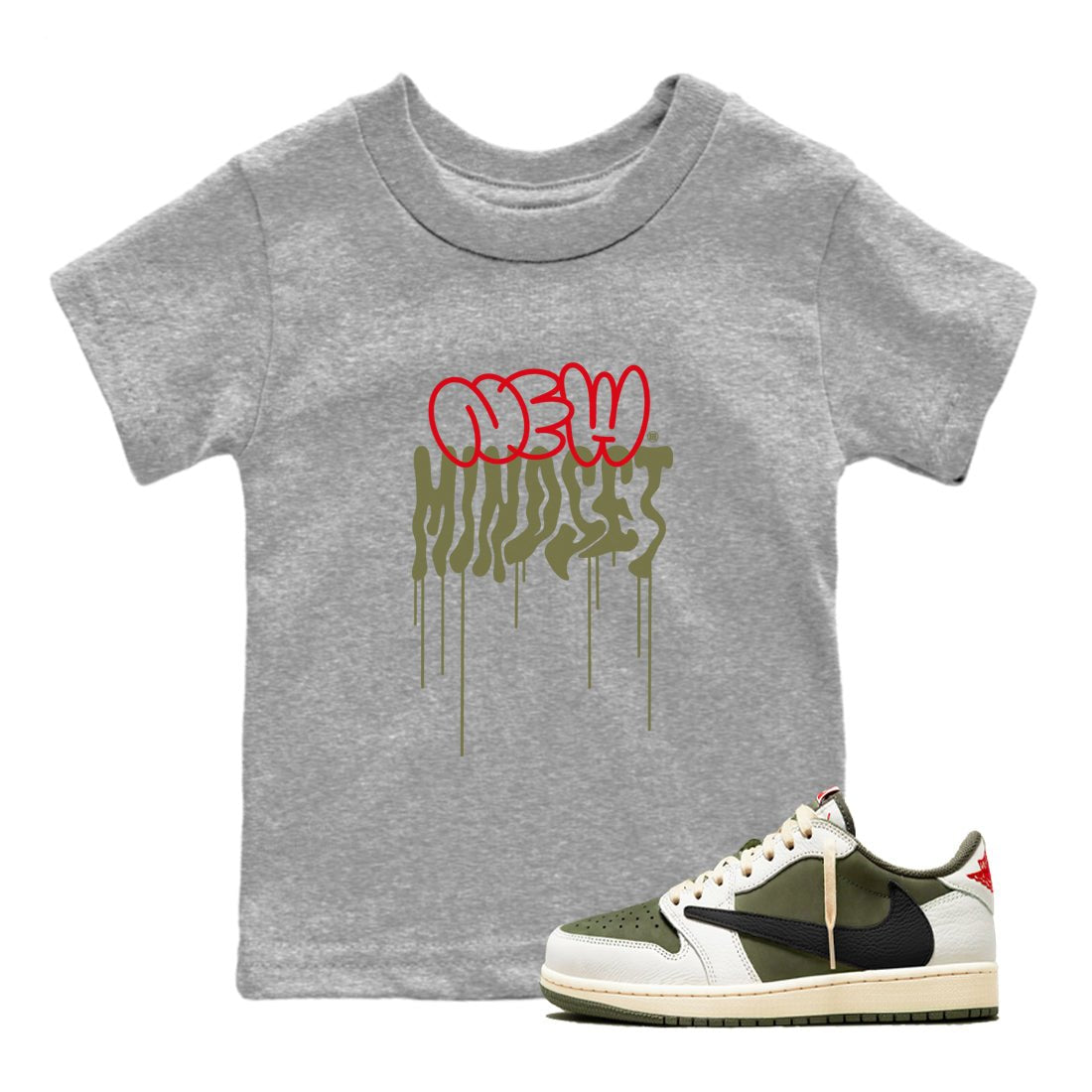 Air Jordan 1 Low Travis Scott Medium Olive shirts to match jordans New Mindset sneaker match tees Air Jordan 1 Travis Scott Medium Olive Sneaker Shirts SNRT Sneaker Tees streetwear brand