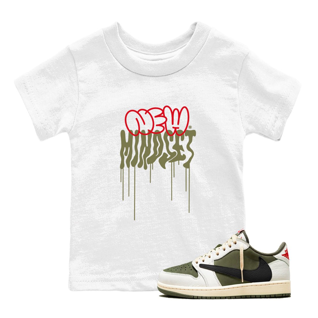 Air Jordan 1 Low Travis Scott Medium Olive shirts to match jordans New Mindset sneaker match tees Air Jordan 1 Travis Scott Medium Olive Sneaker Shirts SNRT Sneaker Tees streetwear brand