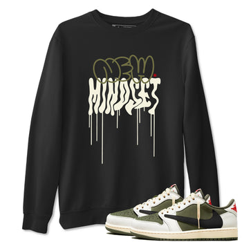 New Mindset SNRT Sneaker Tees - Air Jordan 1 Travis Scott Medium Olive - SNRT Sneaker T-shirts