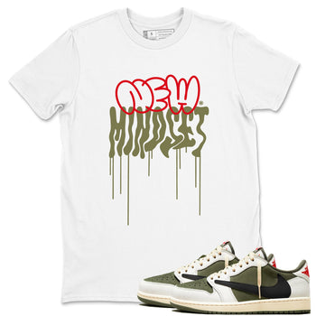 Air Jordan 1 Low Travis Scott Medium Olive shirts to match jordans New Mindset sneaker match tees Air Jordan 1 Travis Scott Medium Olive Sneaker Shirts SNRT Sneaker Tees streetwear brand