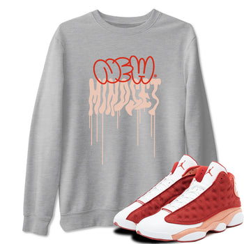 Air Jordan 13 Dune Red shirts to match jordans New Mindset sneaker match tees AJ13 Dune Red Sneaker Shirts SNRT Sneaker Tees streetwear brand Heather Grey 1 unisex cotton tee
