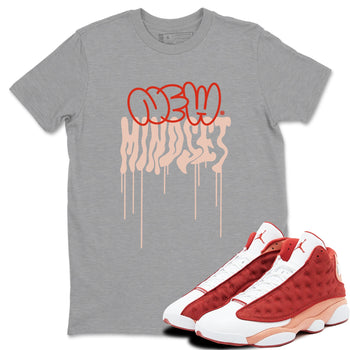 Air Jordan 13 Dune Red shirts to match jordans New Mindset sneaker match tees AJ13 Dune Red Sneaker Shirts SNRT Sneaker Tees streetwear brand Heather Grey 1 unisex cotton tee