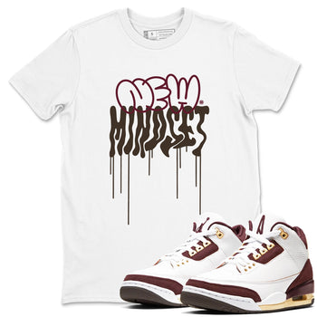 Air Jordan 3 A Ma Maniere x Burgundy Crush shirts to match jordans New Mindset sneaker match tees Jordan 3 A Ma Maniere x Burgundy Crush Sneaker Shirts SNRT Sneaker Tees streetwear brand White 1 unisex cotton tee