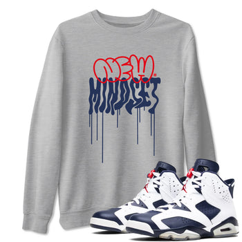 6s Olympic shirts to match jordans New Mindset sneaker match tees Air Jordan 6 Olympic Sneaker Shirts SNRT Sneaker Tees streetwear brand Heather Grey 1 unisex cotton tee