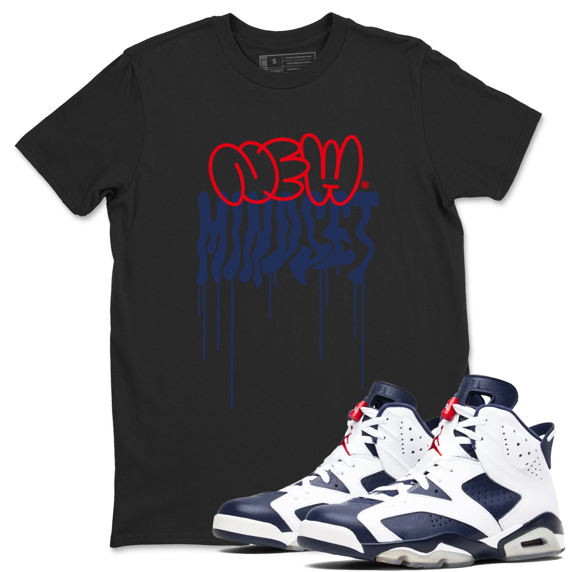 6s Olympic shirts to match jordans New Mindset sneaker match tees Air Jordan 6 Olympic Sneaker Shirts SNRT Sneaker Tees streetwear brand Black 1 unisex cotton tee