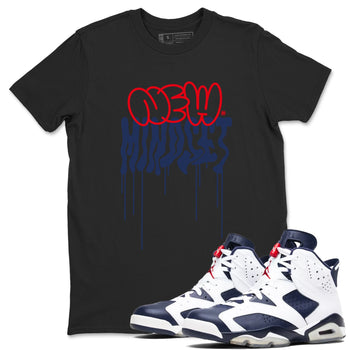 6s Olympic shirts to match jordans New Mindset sneaker match tees Air Jordan 6 Olympic Sneaker Shirts SNRT Sneaker Tees streetwear brand Black 1 unisex cotton tee