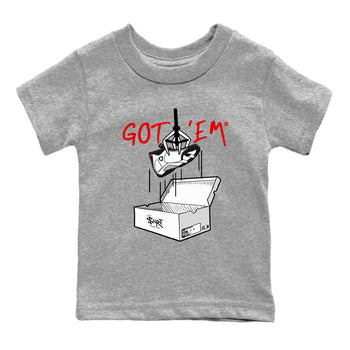 Air Jordan 14 Black Toe t shirts to match sneakers New Treasure Hunter sneaker match tees 14s Black Toe sneaker match tee SNRT Sneaker Tees Youth Baby Heather Grey 2 tee