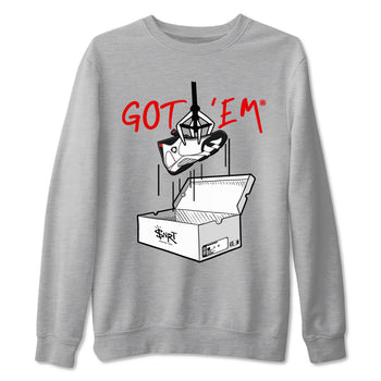 Air Jordan 14 Black Toe t shirts to match sneakers New Treasure Hunter sneaker match tees 14s Black Toe sneaker match tee SNRT Sneaker Tees unisex cotton Heather Grey 2 shirts