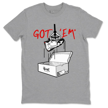 Air Jordan 14 Black Toe t shirts to match sneakers New Treasure Hunter sneaker match tees 14s Black Toe sneaker match tee SNRT Sneaker Tees unisex cotton Heather Grey 2 shirts