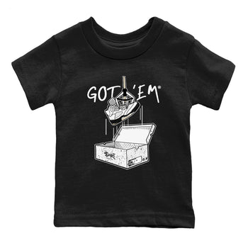 5s White Black shirts to match jordans New Treasure Hunter sneaker match tees Air Jordan 5 Retro White Black match shoes to clothes SNRT Sneaker Tees Youth Baby Black 2 tee