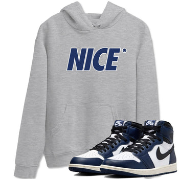 1s Midnight Navy shirts to match jordans Nice Smile sneaker match tees Air Jordan 1 Midnight Navy match shoes to clothes SNRT Sneaker Tees unisex cotton Heather Grey 1 shirts