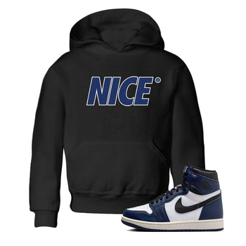 1s Midnight Navy shirts to match jordans Nice Smile sneaker match tees Air Jordan 1 Midnight Navy match shoes to clothes SNRT Sneaker Tees Youth Baby Black 1 tee
