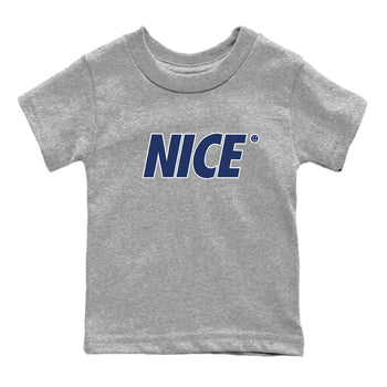 1s Midnight Navy shirts to match jordans Nice Smile sneaker match tees Air Jordan 1 Midnight Navy match shoes to clothes SNRT Sneaker Tees Youth Baby Heather Grey 2 tee