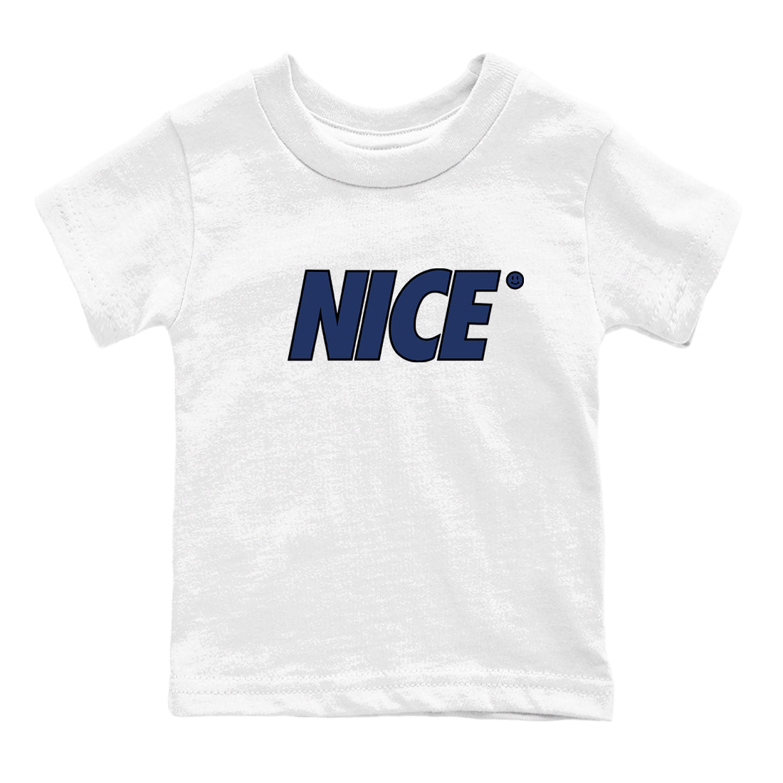 1s Midnight Navy shirts to match jordans Nice Smile sneaker match tees Air Jordan 1 Midnight Navy match shoes to clothes SNRT Sneaker Tees Youth Baby White 2 tee