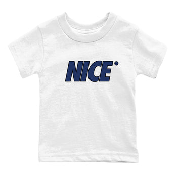1s Midnight Navy shirts to match jordans Nice Smile sneaker match tees Air Jordan 1 Midnight Navy match shoes to clothes SNRT Sneaker Tees Youth Baby White 2 tee
