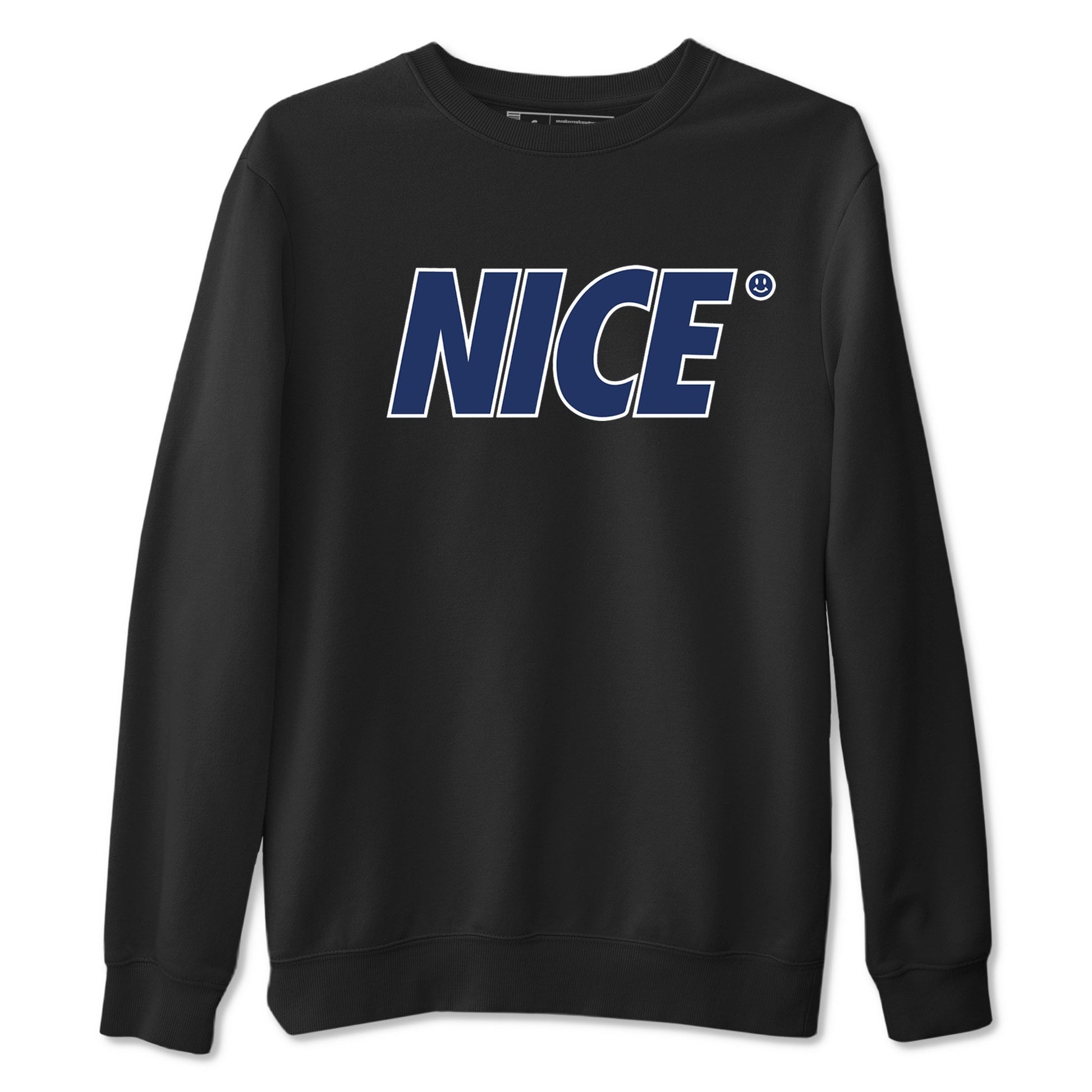 1s Midnight Navy shirts to match jordans Nice Smile sneaker match tees Air Jordan 1 Midnight Navy match shoes to clothes SNRT Sneaker Tees unisex cotton Black 2 shirts