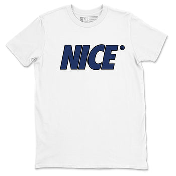 1s Midnight Navy shirts to match jordans Nice Smile sneaker match tees Air Jordan 1 Midnight Navy match shoes to clothes SNRT Sneaker Tees unisex cotton White 2 shirts