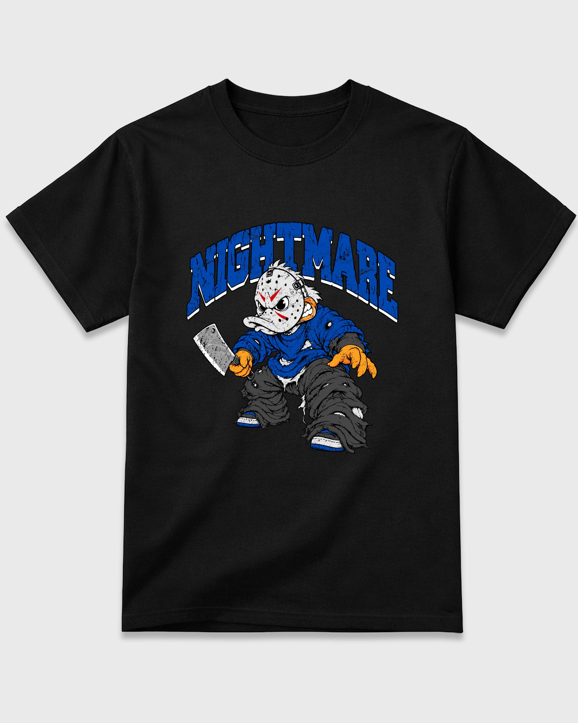 Nightmare Graphic T-Shirt featuring original streetwear artwork designed to match the Air Jordan 1 Royal. Black 2 Graphic T-Shirt.