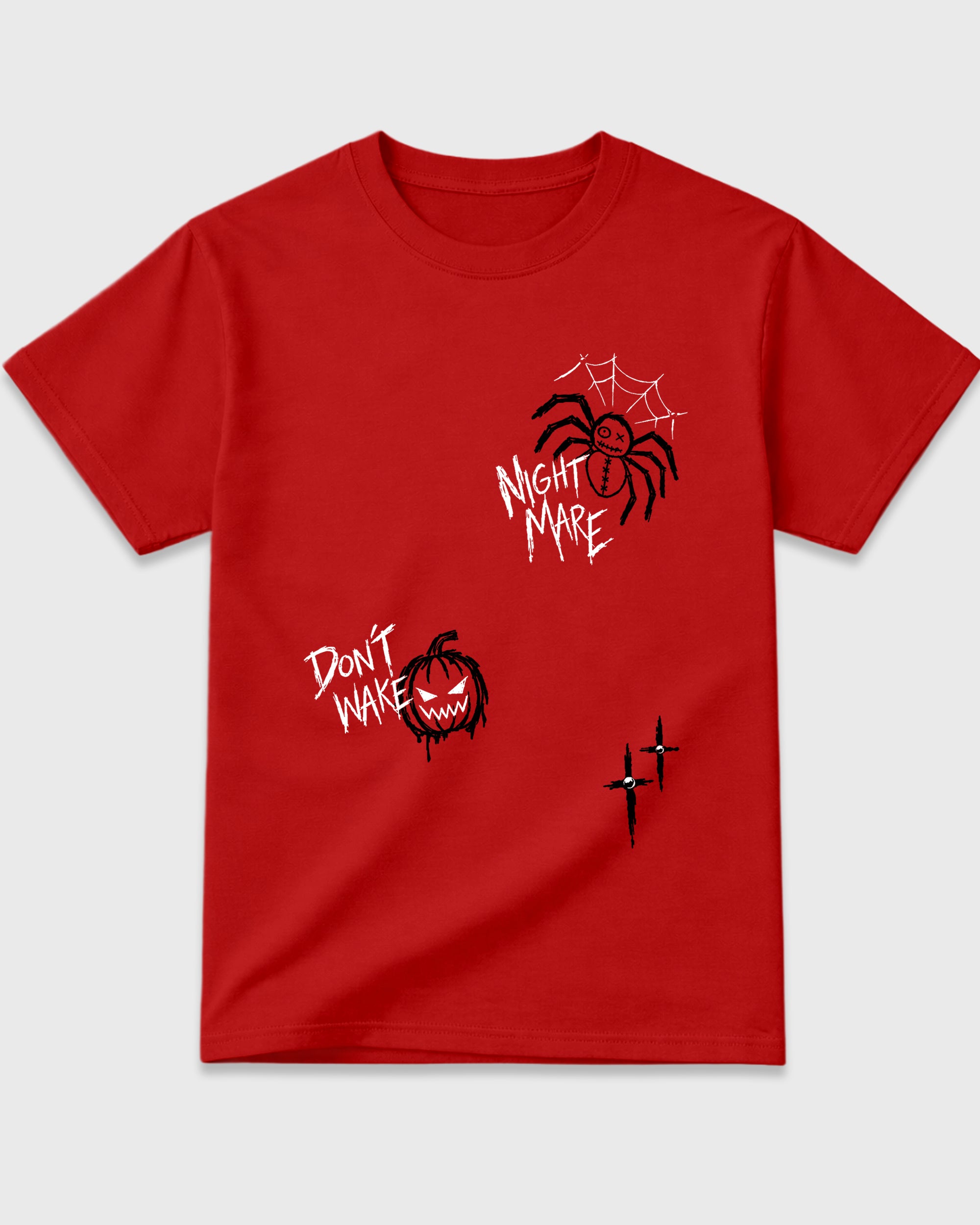 Nightmare Doodles Graphic T-Shirt featuring original streetwear artwork designed to match the Air Force 1 Nightmare. Red 2 Graphic T-Shirt.