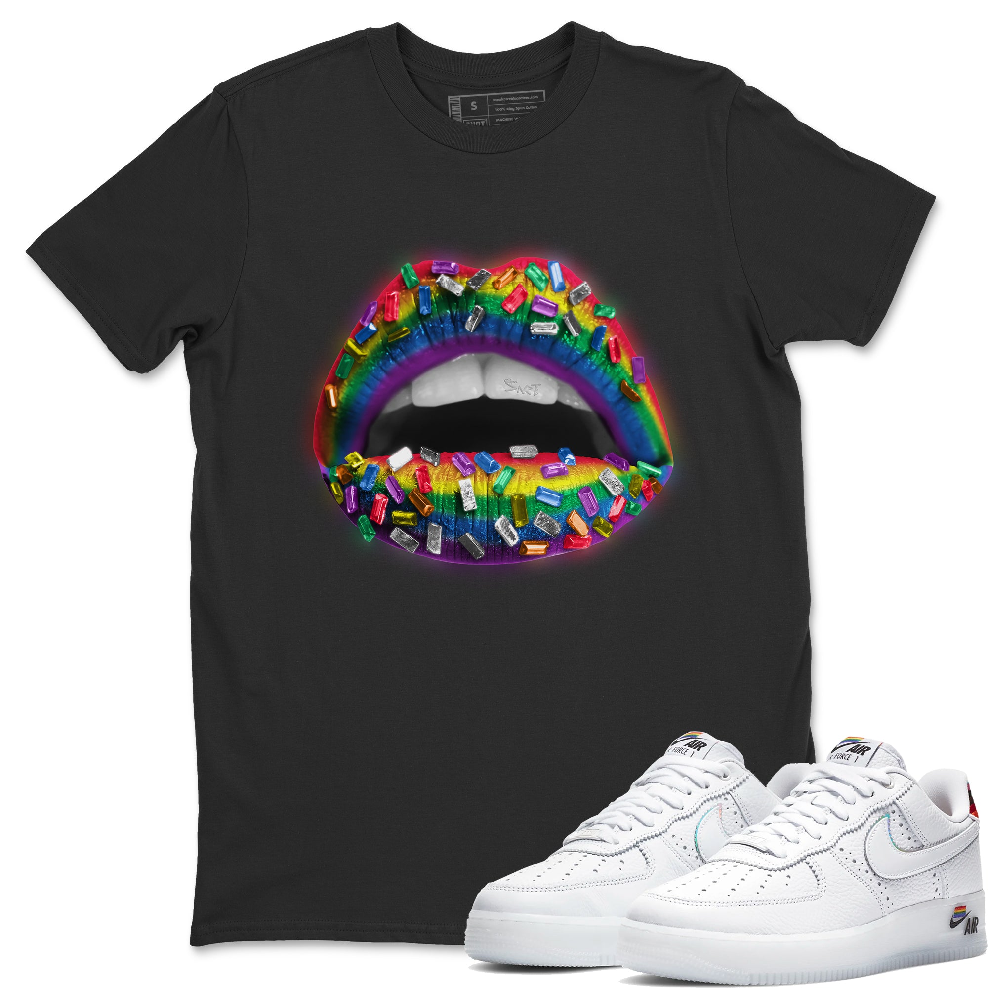 Lips Jewel Unisex Audult Tops - Air Force 1 Betrue - SNRT Sneaker T-shirts