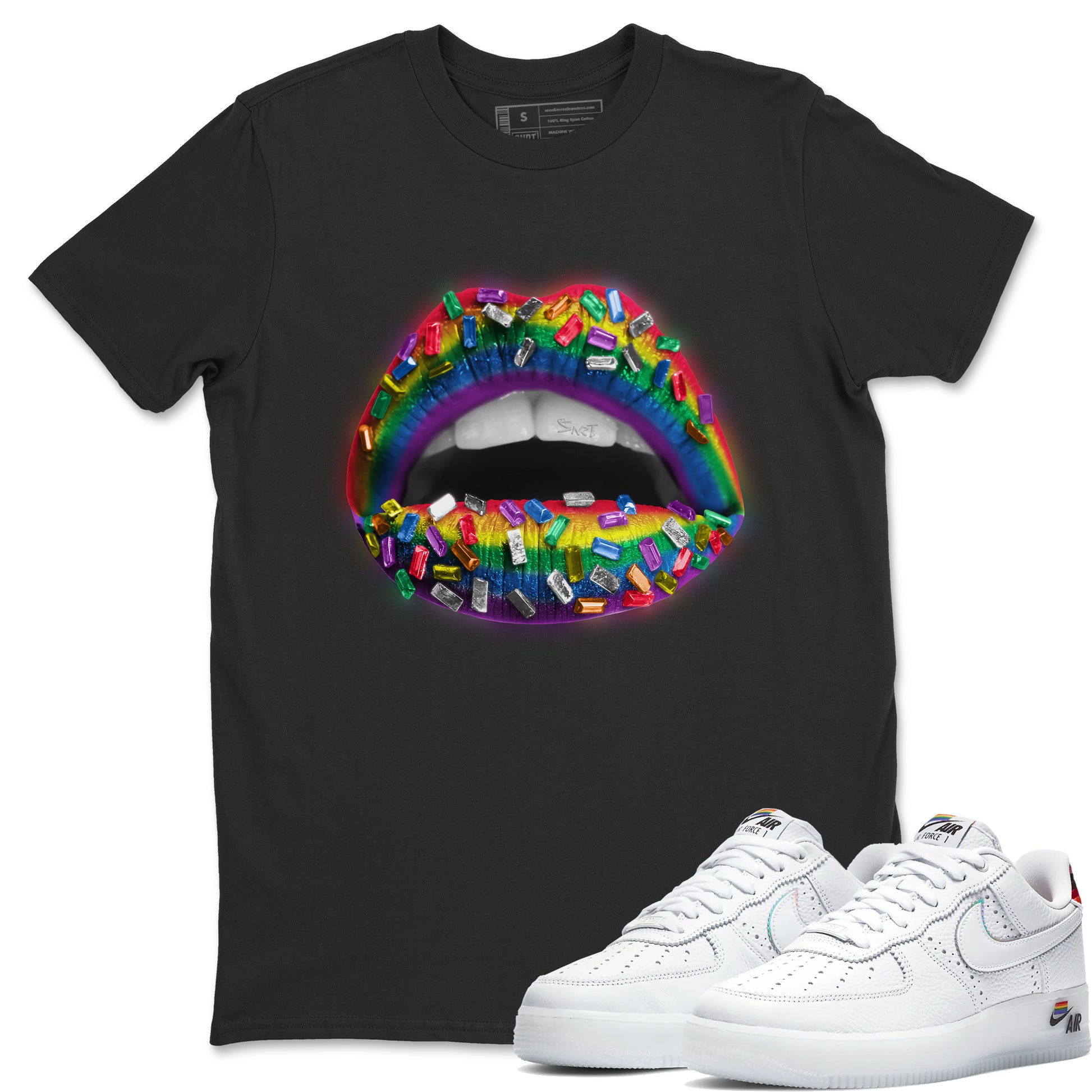 Lips Jewel Unisex Audult Tops - Air Force 1 Betrue - SNRT Sneaker T-shirts