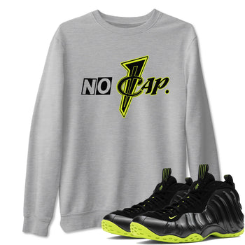 Foams One Black Volt shirts to match jordans No Cap sneaker match tees Air Foamposite One Black and Volt match shoes to clothes SNRT Sneaker Tees unisex cotton Heather Grey 1 shirts