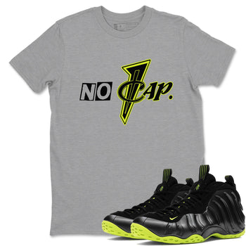 Foams One Black Volt shirts to match jordans No Cap sneaker match tees Air Foamposite One Black and Volt match shoes to clothes SNRT Sneaker Tees unisex cotton Heather Grey 1 shirts
