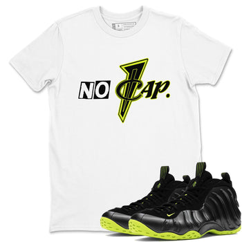 Foams One Black Volt shirts to match jordans No Cap sneaker match tees Air Foamposite One Black and Volt match shoes to clothes SNRT Sneaker Tees unisex cotton White 1 shirts