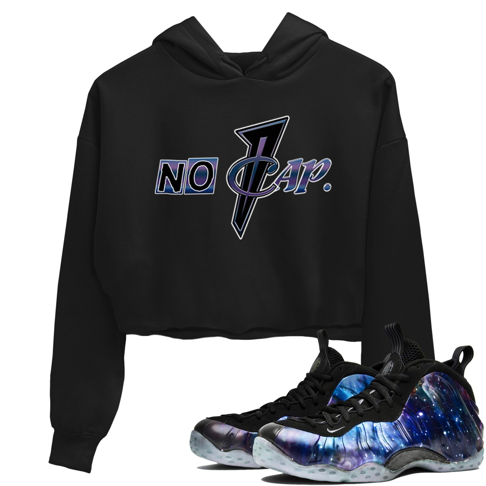 Air Foamposite One Galaxy shirts to match jordans No Cap sneaker match tees Air Foamposite One Galaxy SNRT Sneaker Release Tees unisex cotton Black 1 Crop Shirts