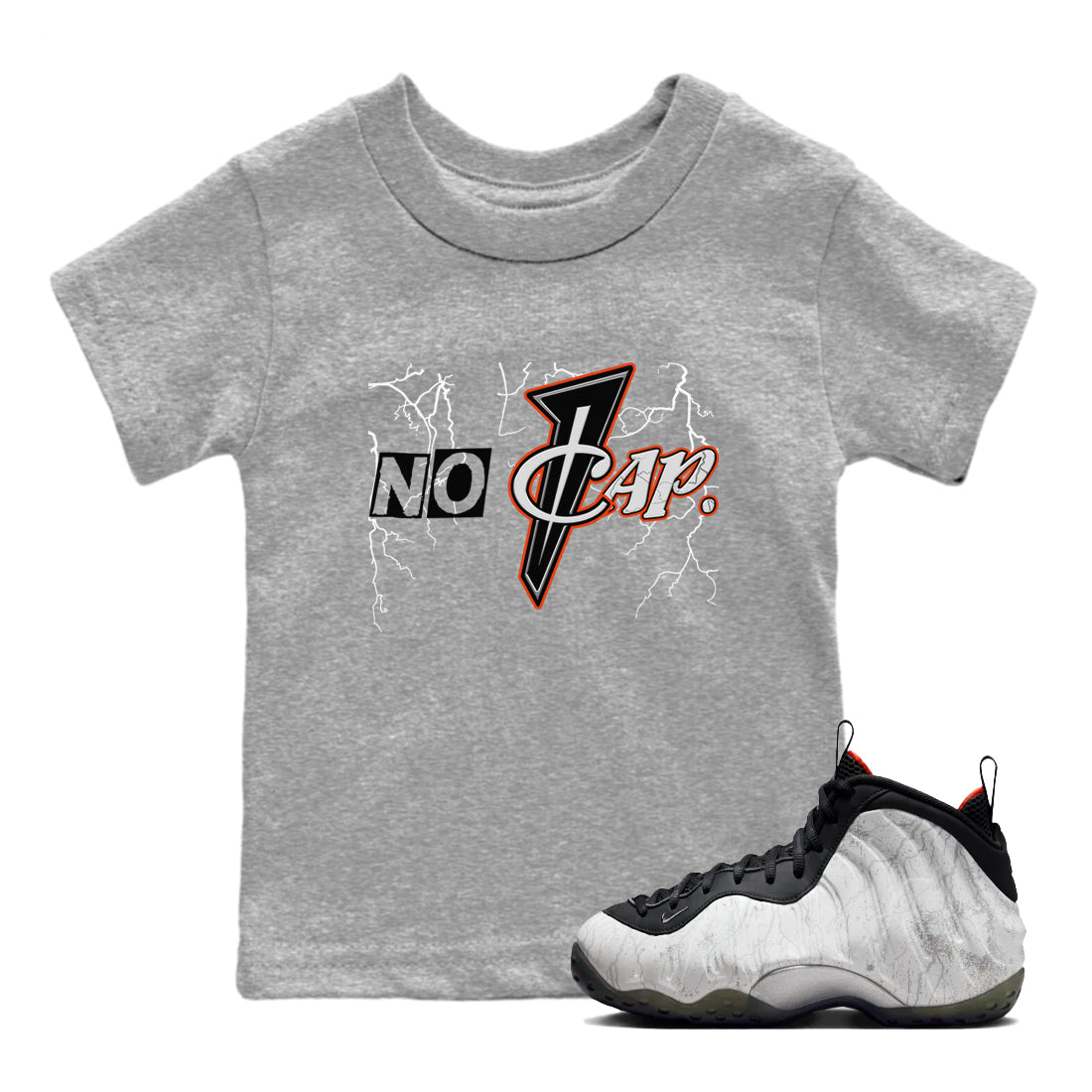 Foams One Jin shirts to match jordans No Cap sneaker match tees Air Foamposite One Jin match shoes to clothes SNRT Sneaker Tees Youth Baby Heather Grey 1 tee