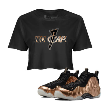 Air Foamposite One Metallic Copper shirts to match jordans No Cap sneaker match tees Air Foamposite One Metallic Copper SNRT Sneaker Release Tees unisex cotton Black 1 Crop Shirts