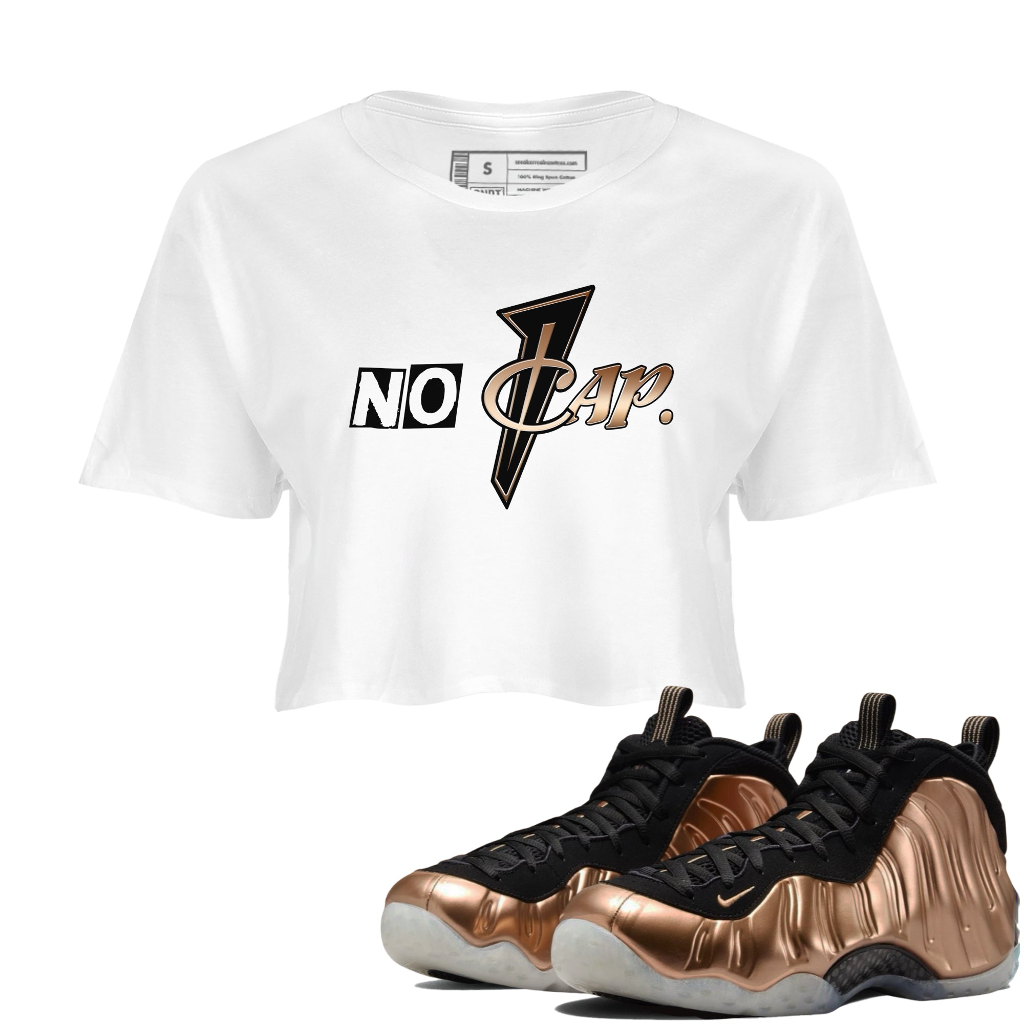 Air Foamposite One Metallic Copper shirts to match jordans No Cap sneaker match tees Air Foamposite One Metallic Copper SNRT Sneaker Release Tees unisex cotton White 1 Crop Shirts