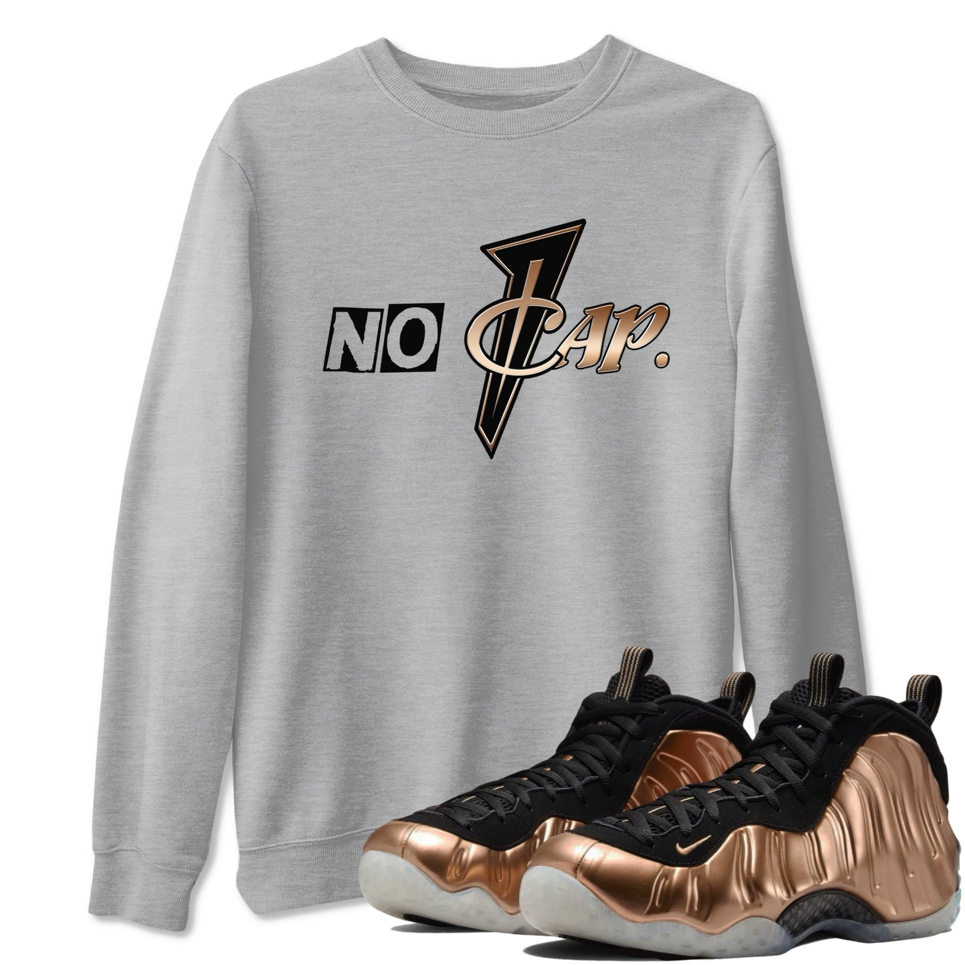 Air Foamposite One Metallic Copper shirts to match jordans No Cap sneaker match tees Air Foamposite One Metallic Copper SNRT Sneaker Release Tees unisex cotton Heather Grey 1 crew neck shirts