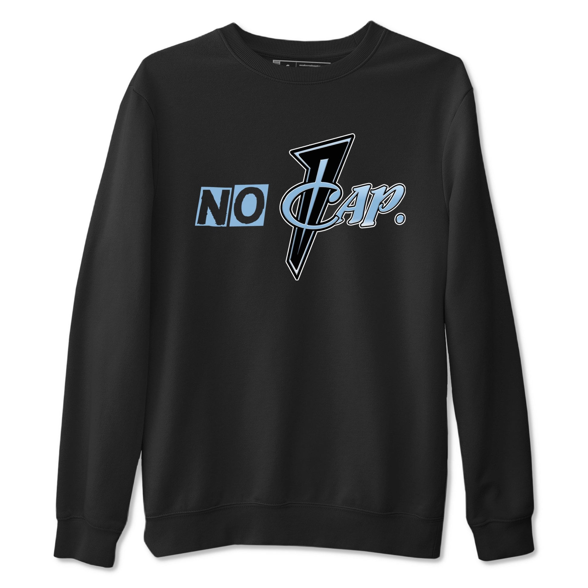 No Cap sneaker match t-shirt styled to complete your fit with the Air Foamposite One Psychic Blue sneakers, shown in Black 2.